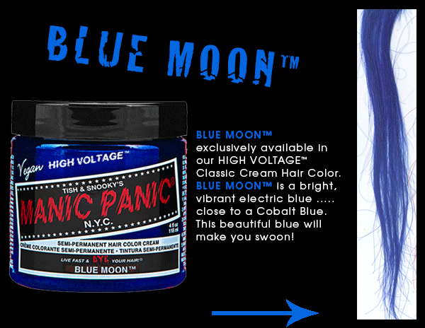 Manic Panic Semi Permanent Hair Color Cream Blue Moon 4 oz