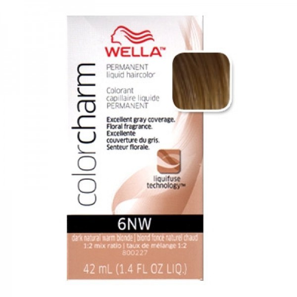 Wella Color Charm Liquid Creme Hair Color #6NW Dark Nat. Warm Blonde